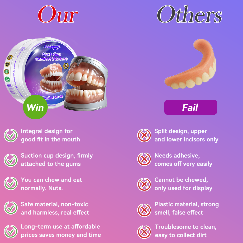 𝐉𝐚𝐬𝐬𝐞𝐞𝐦® Latest Premium Comfort Dentures🍀(High-End Dentures, Easy to Wear - Limited Time 70% Discount)