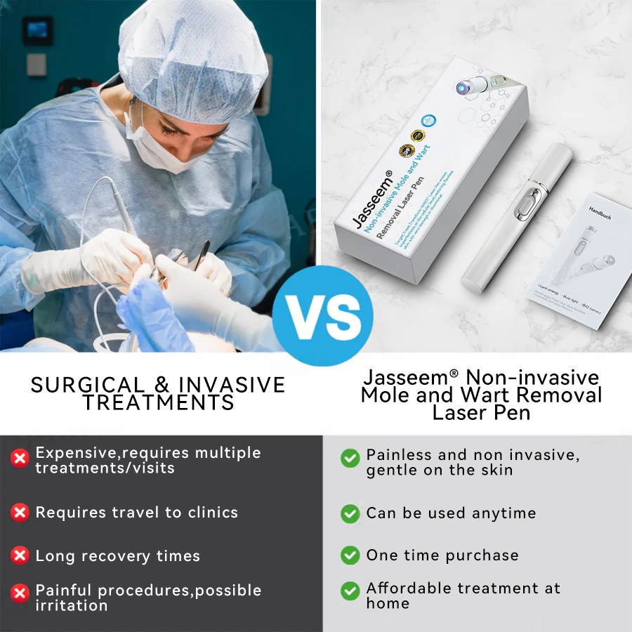 𝐉𝐚𝐬𝐬𝐞𝐞𝐦® 🧡Non-invasive Mole and Wart Removal Laser Pen (Quick and painless removal of warts, moles, age spots and skin tags - without any side effects)