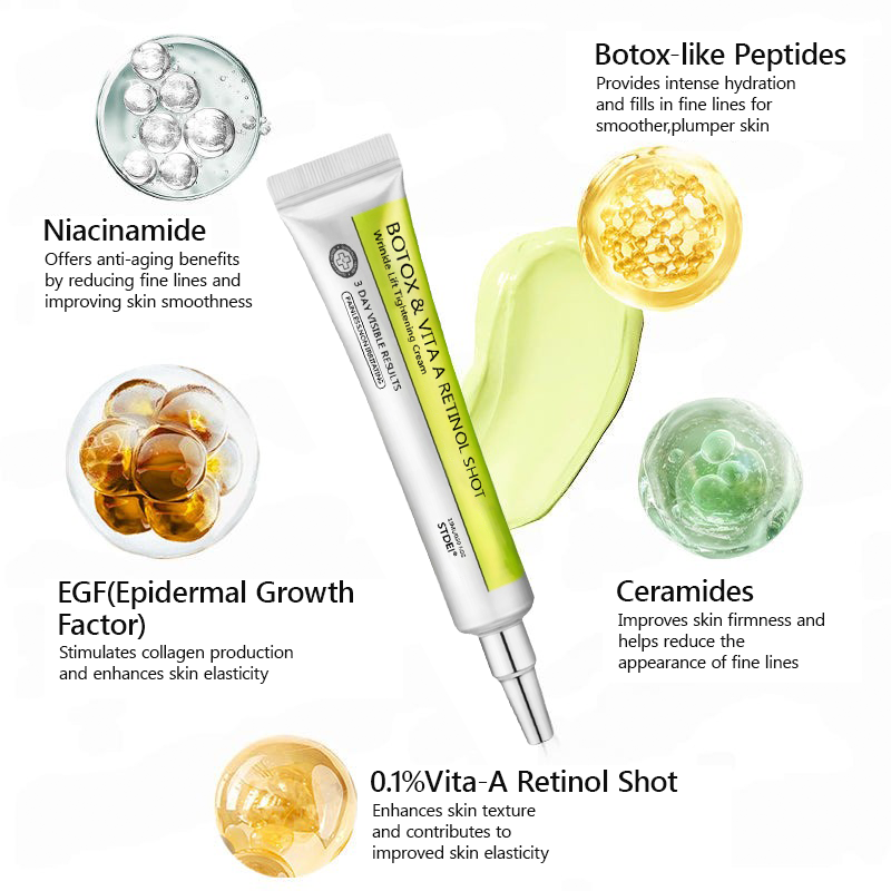 Official Store | Rejuvenate Your Skin Instantly 💫 STDEI® BOTOX & VITA A RETINOL SHOT Anti-Wrinkle Lifting & Firming Cream