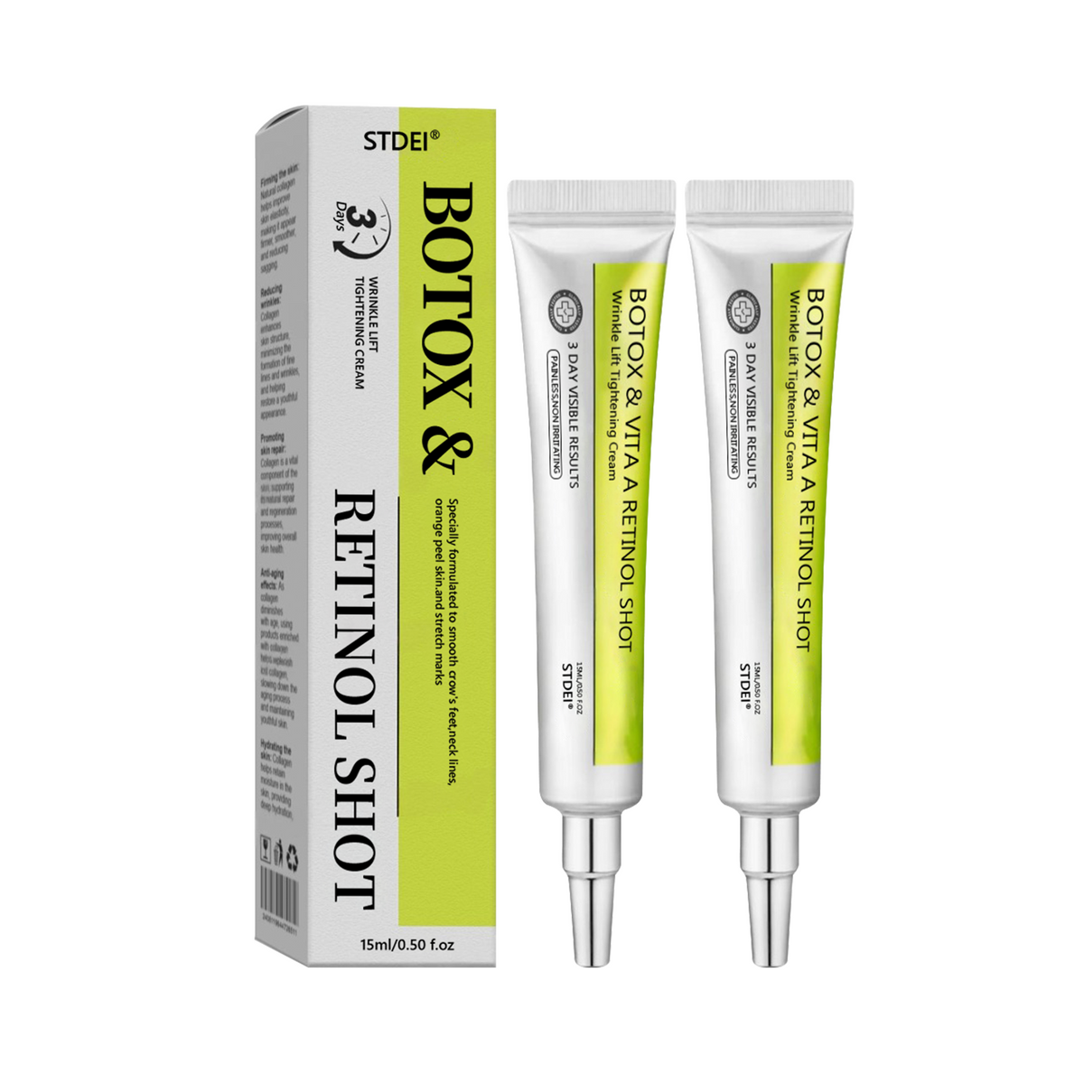 Official Store | Rejuvenate Your Skin Instantly 💫 STDEI® BOTOX & VITA A RETINOL SHOT Anti-Wrinkle Lifting & Firming Cream