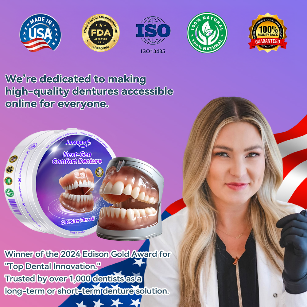 𝐉𝐚𝐬𝐬𝐞𝐞𝐦® Latest Premium Comfort Dentures💖 (High-End Dentures, Easy to Wear - Limited Time 70% Discount)🔥