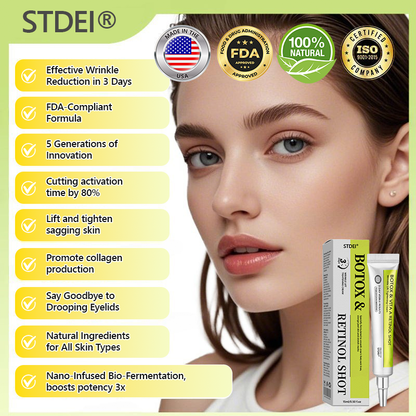 Official Store | Rejuvenate Your Skin Instantly 💫 STDEI® BOTOX & VITA A RETINOL SHOT Anti-Wrinkle Lifting & Firming Cream