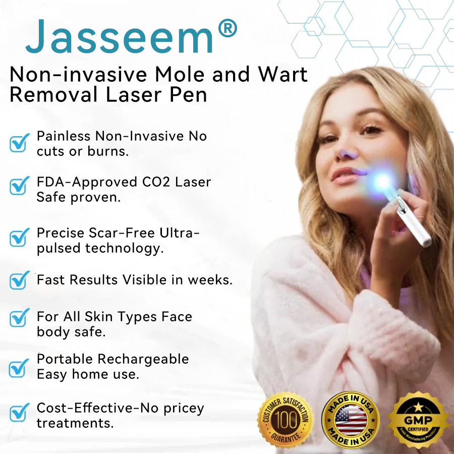 𝐉𝐚𝐬𝐬𝐞𝐞𝐦® 🧡Non-invasive Mole and Wart Removal Laser Pen (Quick and painless removal of warts, moles, age spots and skin tags - without any side effects)