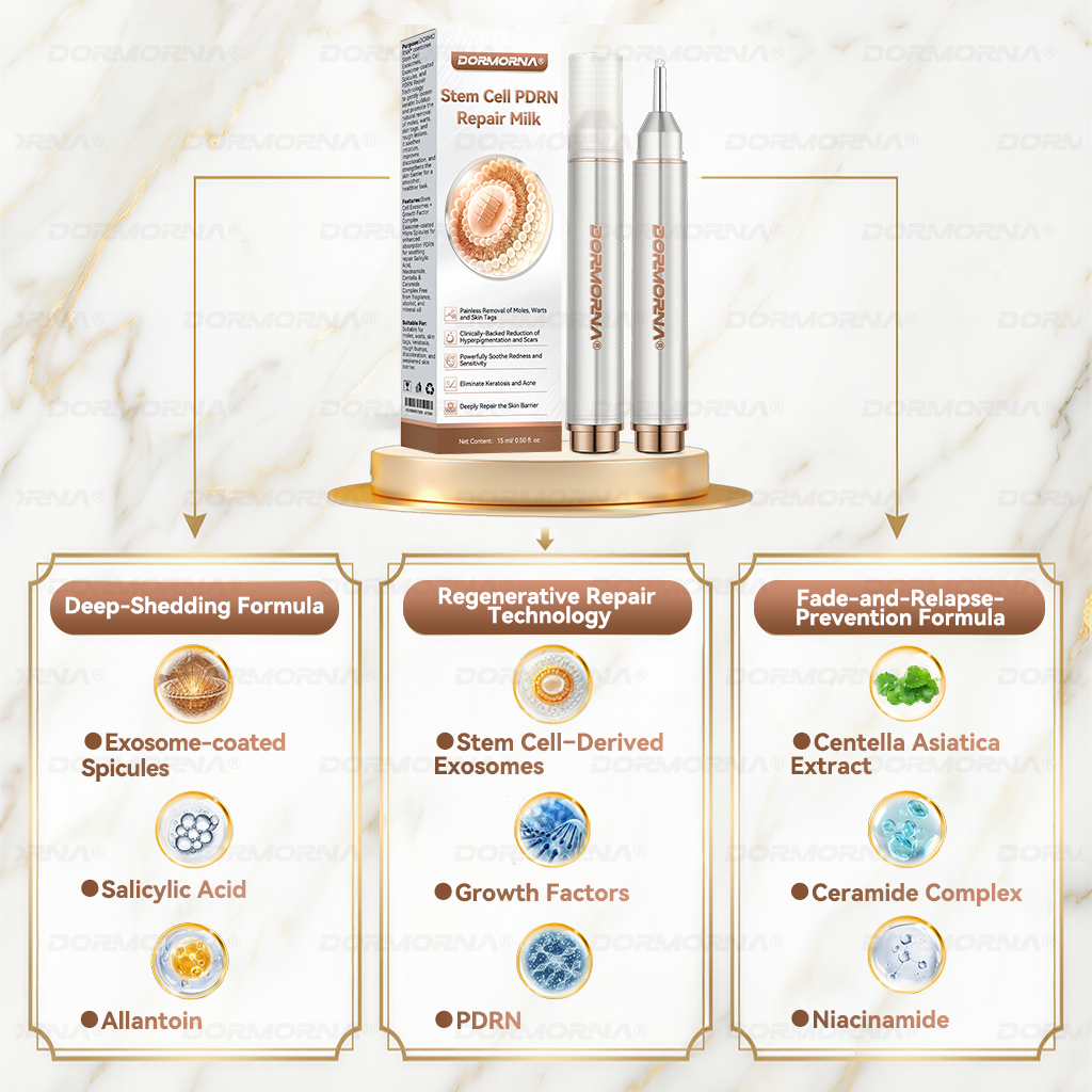 Dormorna® Stem Cell PDRN Repair Milk 💕 | With 2000PPM Exosome‑Coated Micro‑Spicules 🏆